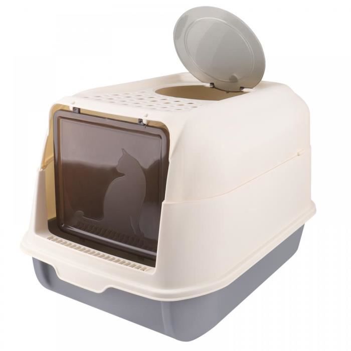 Maison De Toilette Pour Chat - Bac À Litière Fermé Compartiment