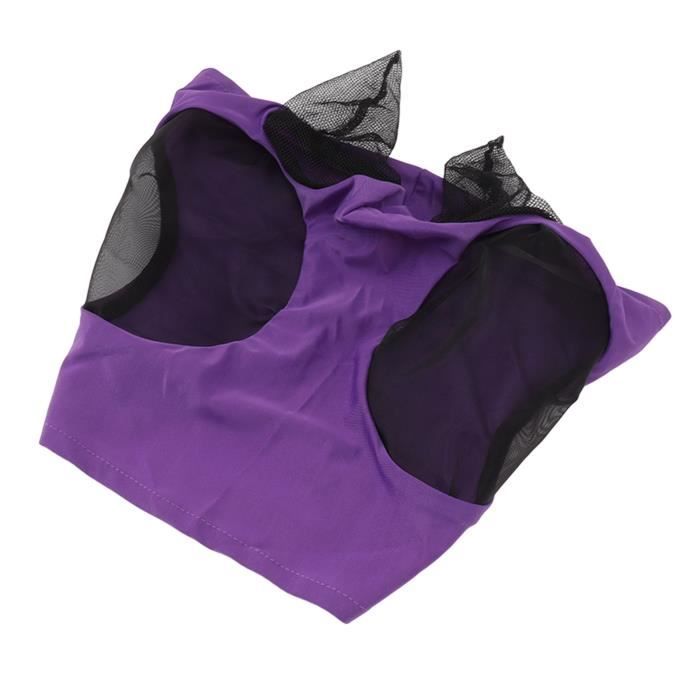 Masque Anti-Mouches Pour Cheval Avec Oreilles - Protection UV, Confortable Et Respirant - Taille Unique Rose