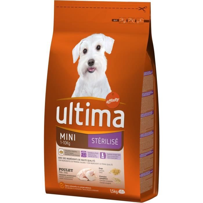 Ultima Croquettes Mini Stérilisé Pour Chien 15kg
