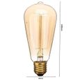 6x E27 60W Ampoule Edison Incandescent Bulb 220V ST64 Retro-1