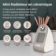 Pro Breeze Mini Radiateur Soufflant Compact pour Les Bureaux et Les Tables - Chauffage d’appoint Céramique PTC, Blanc-1