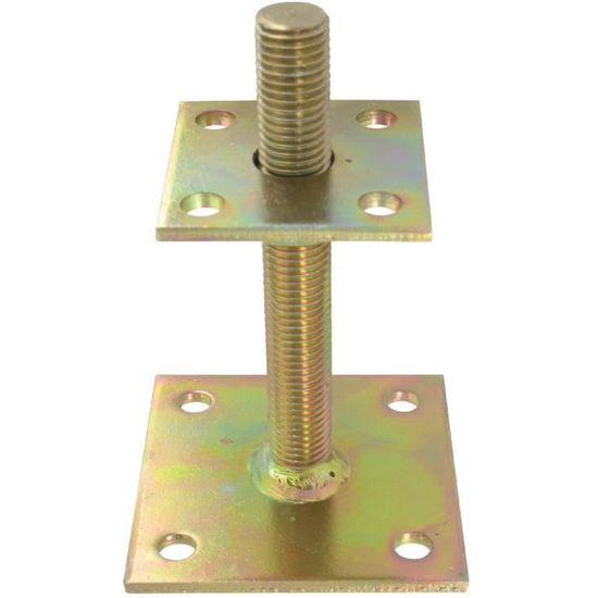 ancre de poteau en u a platine hauteur reglable al cdiscount bricolage