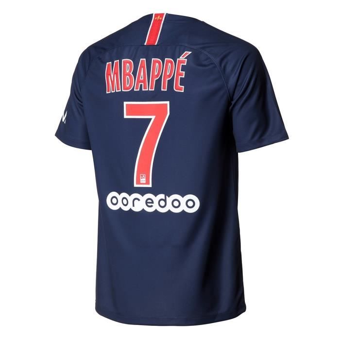 NIKE Maillot PSG Domicile 18 Mbappe Homme Bleu Cdiscount Sport