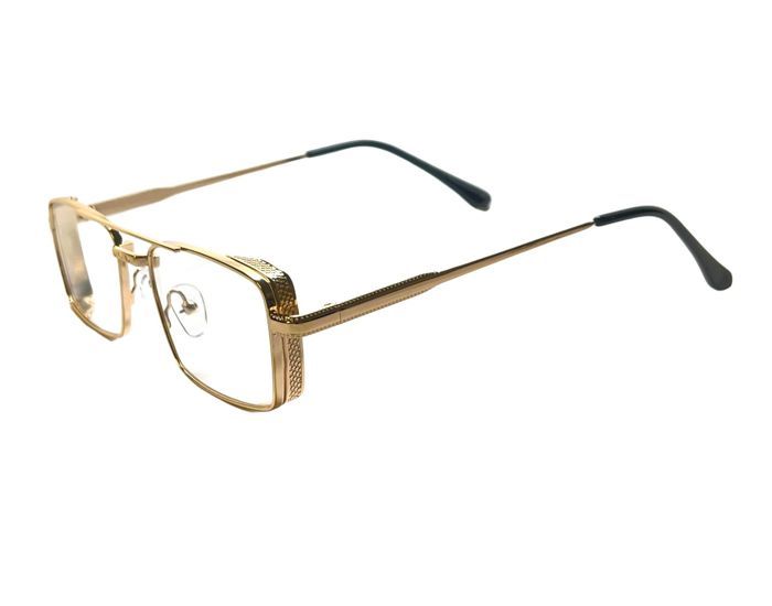 Lunettes Vue Monture Or Dore Rectangle Oeilleres Metal Pilote Aviateur Luxury Gold Cache Oeil Achat Vente lunettes de vue Lunettes Vue Monture Or Dore Rectangle Oeilleres
