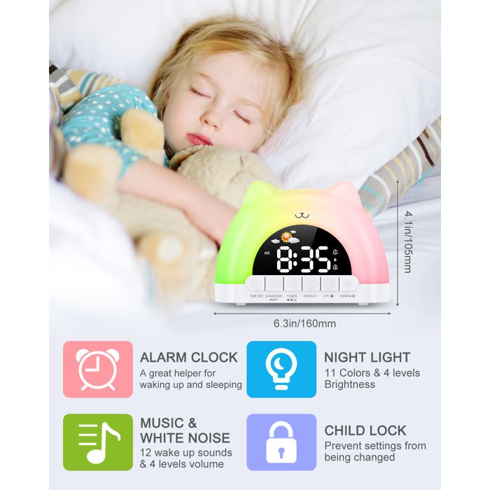 Paladone Réveil D'Entraînement Au Sommeil Peppa Pig – Avec Veilleuse Et Compte à Rebours – USB – Multicolore – Pour Enfants