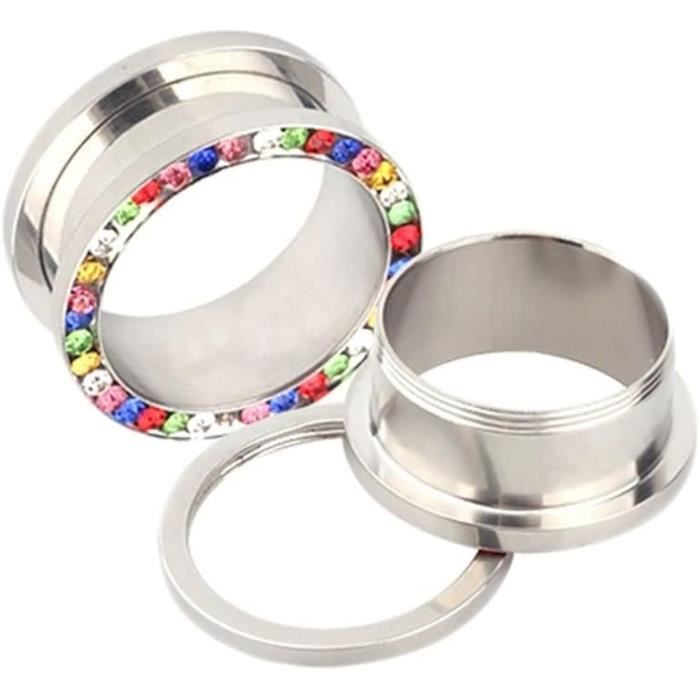 Kit Écarteurs Oreilles 24 Pièces - 10mm à 20mm - Acier Chirurgical - Tunnels Et Cônes