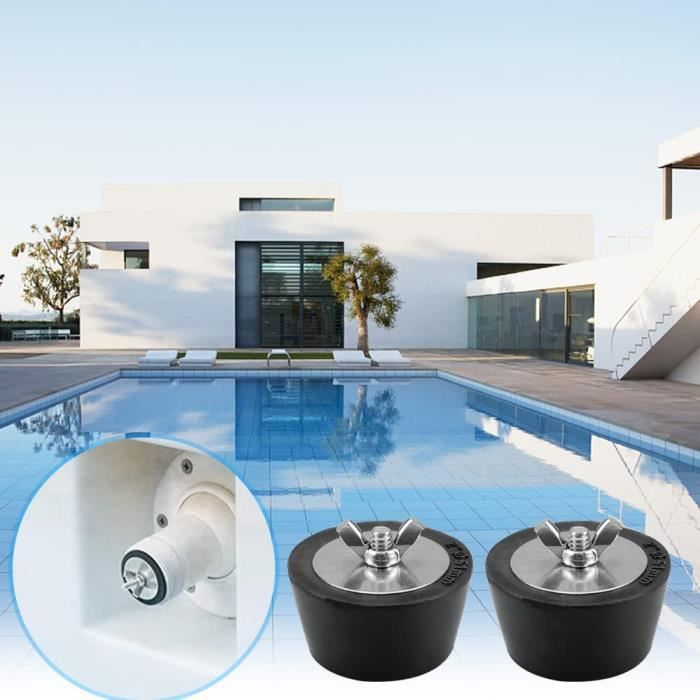 Bouchon D'Hivernage De Piscine Prénfle 2 Pièces, Bouchon En Caoutchouc D Hiver De 25 Mm Bouchon D Expansion D Hivernage De Piscine Avec Boulons En Metal Pour 88871 B