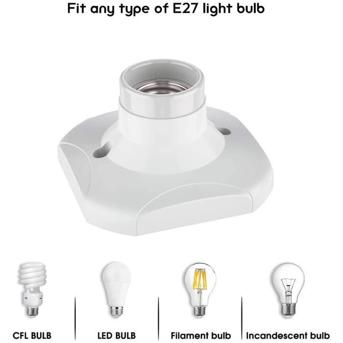 QLOUNI 20 Pièces Douille de Lampe E27 Support Ampoule avec Testeur