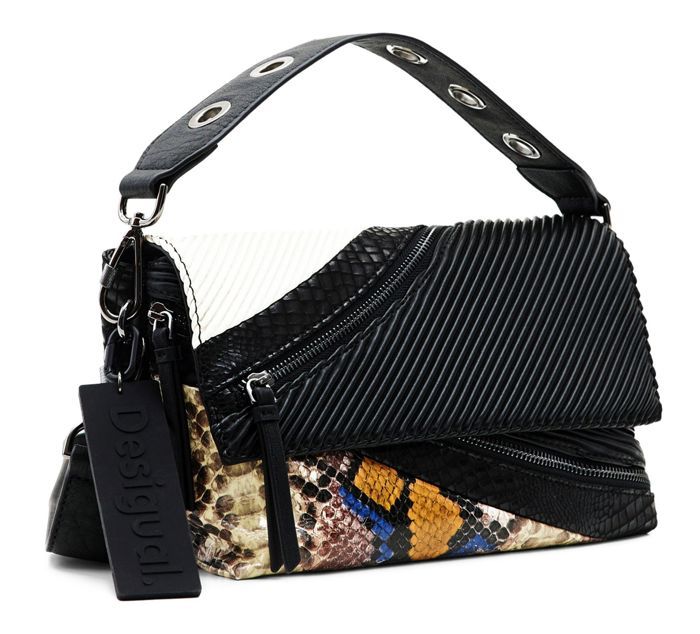 Sac a main Desigual Noir noir creme marron Cdiscount Bagagerie Maroquinerie