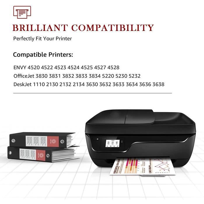 Compatible HP 302XL Cartouche d'encre grande capacité pour HP DeskJet 2130  3630, HP OfficeJet 3830