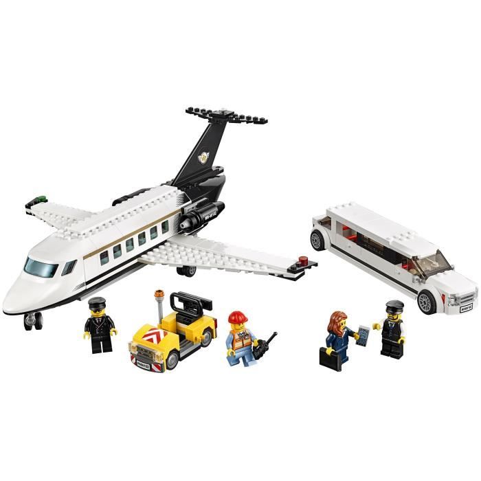 LEGO City 60367 L'Avion de Ligne, Jouet avec Bus de l'Aéroport