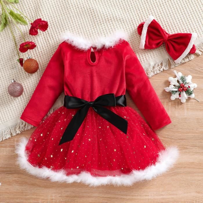 YOOJIA Robe Noel Fille Enfant Deguisement Noel Mere Tutu Robe Danse Patinage Soiree Ceremonie Anniversaire 1 5 Ans Cdiscount Jeux Jouets