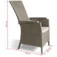 Keter Chaise inclinable de jardin Vermont Cappuccino 238449 420019-2