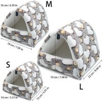 Lit/Nid En Peluche Pour Hamster, Gerbille, Chinchilla - 15x15x15 Cm - Rembourrage Amovible - Base Antidérapante