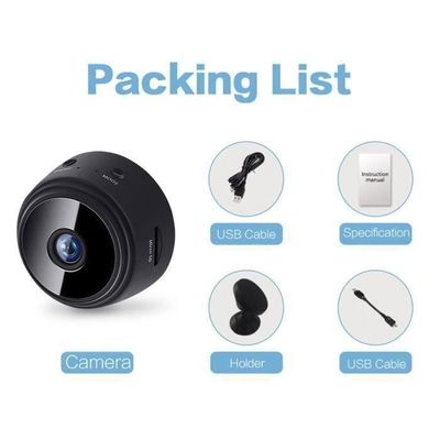 CKKYBB Mini Caméra Espion - Mini Camera,1080P Micro Camera, Détection