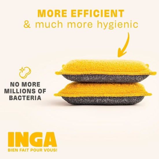 INGA - 2 X Eponges Réutilisables Lavables - Très Efficaces, Ne Rayent Pas -  Fabriqué en Europe - Passez à l'Éponge Lavable [49] - Cdiscount Bricolage