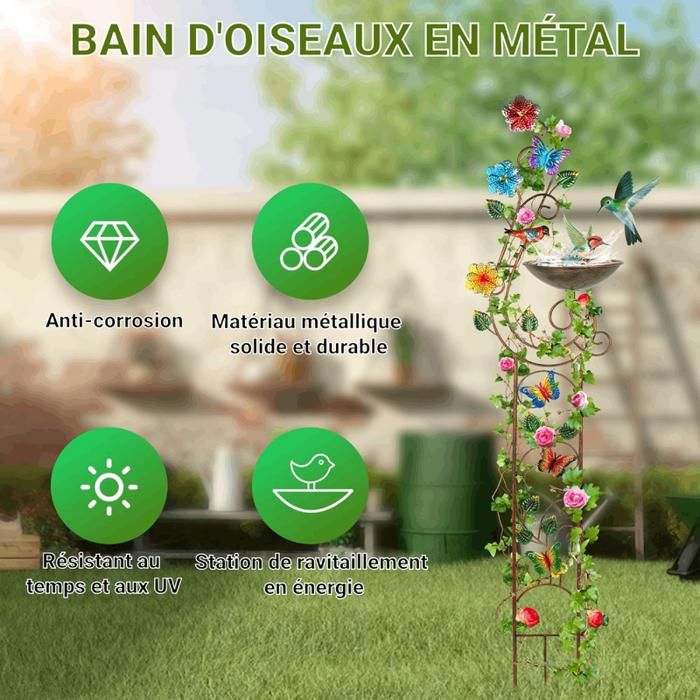 Mangeoire à Oiseaux Suspendue 2 En 1, Plateau à No... - Grandado