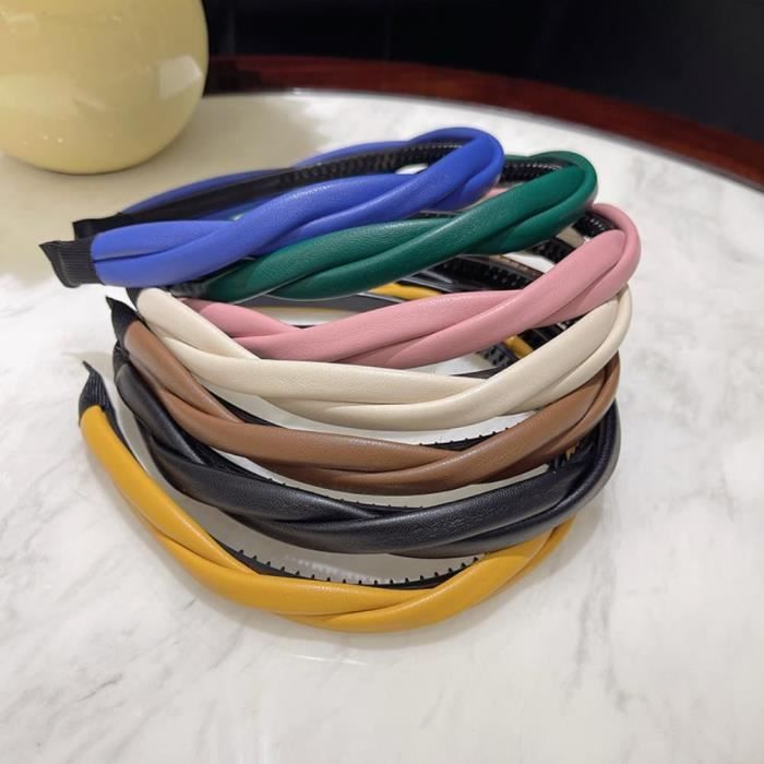 10 Bandeaux Cheveux Femme - Élastique Antidérapant - Pour Sport, Yoga, Running - Lot Multicolore