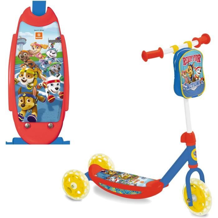 Trottinette Enfant 3 roues Lumineuses LED Hauteur Réglable 60-77cm 20kg Max  Aluminium PP Bleu/jaune/Rouge/Rose - Costway