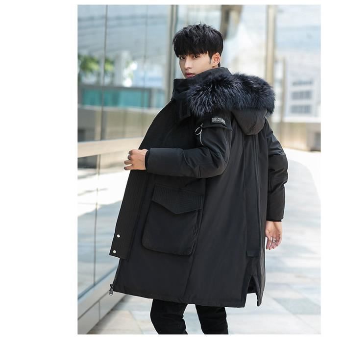 Veste Parka Matelassée Homme - Mi-saison Chaude - Coupe-vent Avec Capuche - Style Outdoor