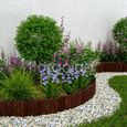 Floranica Rollborder Bordure de parterre bois de pin 200 cm Marron Hauteur 20 cm Clôture flexible Bordure de jardin à raccourcir-3