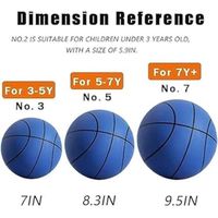 Ballon Basket Silencieux AVCXEC Taille 7 (24 Cm, 340g) – En Mousse Haute Densité Pour Dribble Intérieur