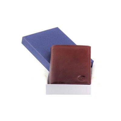 Portefeuille à L'italienne Homme Elephant D'Or - Modèle S5916/M, Cuir, Couleur Marron - Neuf Avec étiquettes