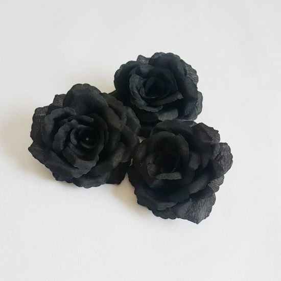 5 x Lily rose fleurs de têtes 20 CM ART FLEURS-soie fleurs