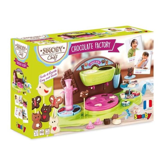 Smoby Chef – Chocolate Factory – Atelier Chocolat Avec Bain-marie, Moules, Seringue Et Livre De Recettes – Dès 5 Ans