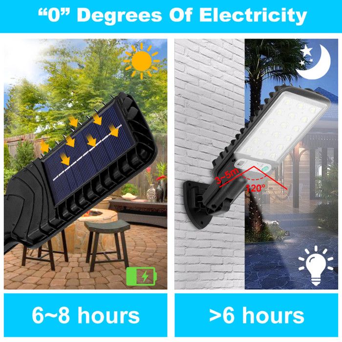 Lampes solaires LED d'extérieur, avec détecteur de mouvement, 3 modes d Lampes solaires LED d'extérieur, avec détecteur de mouvement, 3 modes d