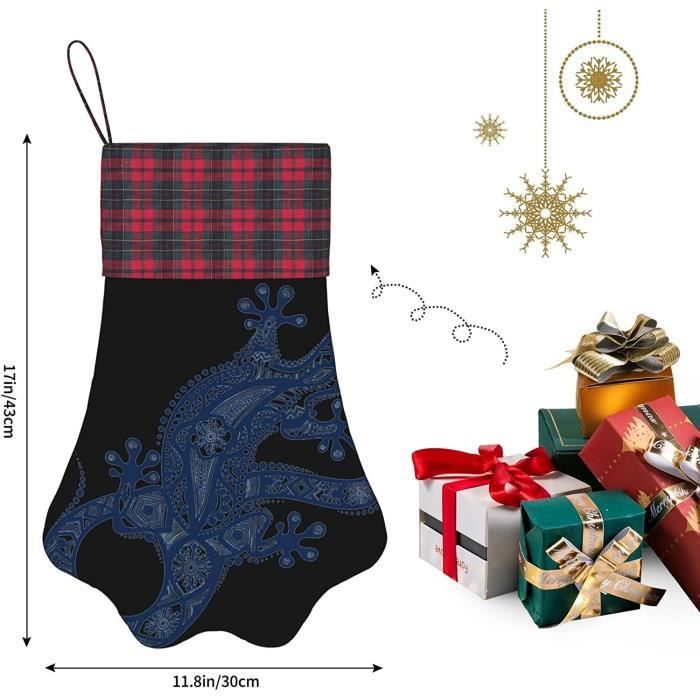 Chaussette de Noel imprimee bouledogue francais en forme de patte de chien 43 2 cm 1896 Cdiscount Maison