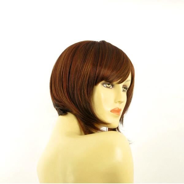 Perruque Femme Courte Synthétique - Châtain Cuivré Méché Blond Clair - Modèle Candice 6BT27B - Neuf Avec étiquettes