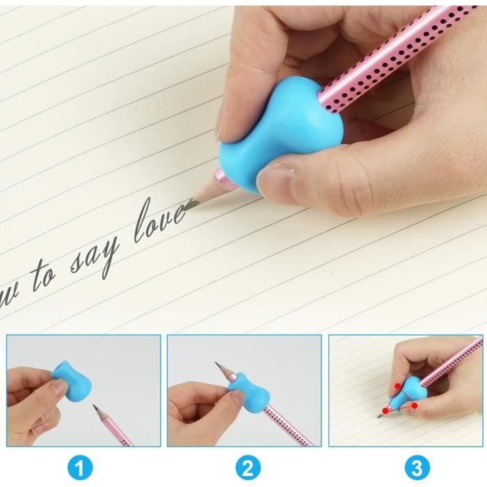 Doigt En Rond Guide Doigt Ecriture, 14Pcs Grippies Aide Écriture Rond, Grips Pour ...