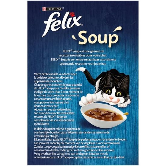 Felix Soup Soupes En Sachet Selection De La Campagne Pour Chat Adulte 6 X 48 G Achat Vente Boites Patees Selection De La Campagne 6x48g Cdiscount Felix Soup Soupes En Sachet Selection De La Campagne Pour Chat Adulte 6 X 48 G Achat Vente Boites Patees Selection De La Campagne 6x48g Cdiscount