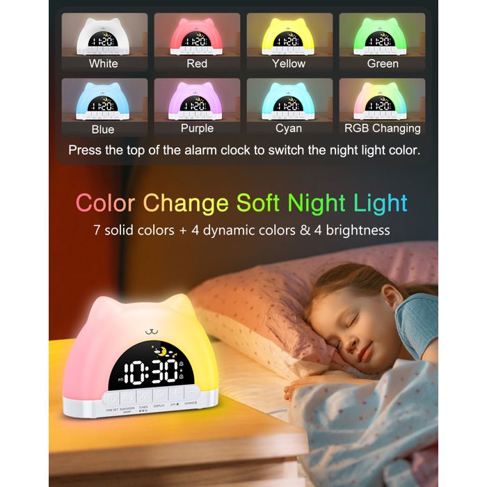 Paladone Réveil D'Entraînement Au Sommeil Peppa Pig – Avec Veilleuse Et Compte à Rebours – USB – Multicolore – Pour Enfants