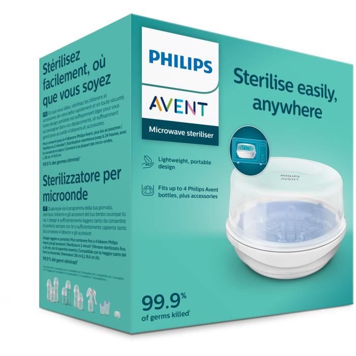 Stérilisateur microondes PHILIPS AVENT Vapeur rapide Bleu/Blanc — free download
