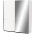 Armoire GHOST - Décor blanc mat - 2 Portes coulissantes + miroir - L.178,1 x P.59,9 x H.203 cm - DEMEYERE-5