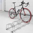 IDMARKET Râtelier vélo pour 4 vélos rangement vélo sol ou mural pour garage et jardin-0