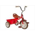 Italtrike - Tricycle Transporter - 10 Pouces - avec Benne - Selle avec Dossier, Réglable 3 Positions - Dès 2 Ans - Look Vintage - Couleur Rose