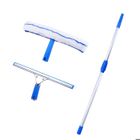 OTBACT Raclette à Vitres avec Télescopique Manche(125cm),Nettoyeur Vitre avec Raclette en Silicone et Brosse en Microfibres