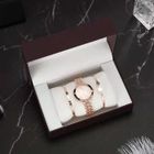Montre Femme + Bracelet Femme Montre Femme Fille Ados - RMEGA - Acier - Or Rose - Quartz - Etanche 50m