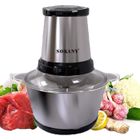 SIKSOG Hachoir Électrique Mini hachoir a viande electrique Avec Bol Acier Inox, robot mixeur petit Avec 2 niveaux(LB7002A, 300W, 2L)