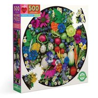 Puzzle Rond 500 Pièces - Eeboo - Récolte biologique - Coloris Unique