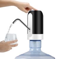 Distributeur d'eau pour carafes et HI,pompe à eau avec chargement USB avec robinet,2 adaptateurs de réservoir pour - KT012 Black[D]