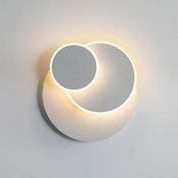 Applique murale LED AISKDAN - 15W - éclipse créative - Blanc - Salon