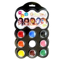 Palette de maquillage à l'eau GRIM'TOUT Carnaval - Enfant - 9 couleurs assorties