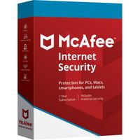 McAfee Internet Security 2022 | 1 Appareil | 1 An | PC-Mac-Android-iOS | Téléchargement