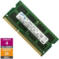 Barrette Mémoire 4Go RAM DDR3 Samsung M471B5273CH0-CH9 SO-DIMM PC3-10600 1333MHz 2Rx8