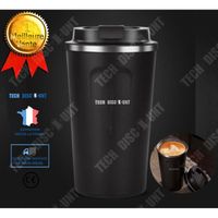 TD® Gobelet café avec couvercle réutilisable mug thermos tasse isolation acier inoxydable thé boisson chaude froide boire à