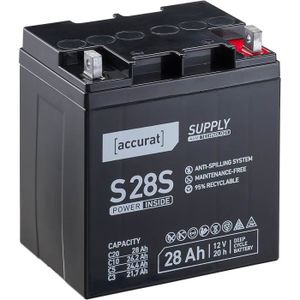 BATTERIE VÉHICULE Accurat Supply S28S AGM 12V Batteries Décharge Len